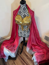 Load image into Gallery viewer, Oops! "Frosted Cranberry” 5mm 3 yard silk bellydance veil