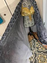 Load image into Gallery viewer, “Assuit Treat” 6mm 3 yard hand-painted silk bellydance veil