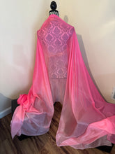 Load image into Gallery viewer, “Roller Rink Pink” 5mm 3.5 yard silk bellydance veil