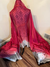 Load image into Gallery viewer, Oops! "Frosted Cranberry” 5mm 3 yard silk bellydance veil