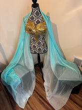 Load image into Gallery viewer, “Here is My Foam Number” 5mm 3 yard silk bellydance veil