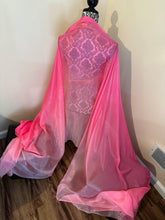 Load image into Gallery viewer, “Roller Rink Pink” 5mm 3.5 yard silk bellydance veil