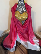 Load image into Gallery viewer, Oops! "Frosted Cranberry” 5mm 3 yard silk bellydance veil
