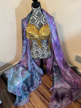 Load image into Gallery viewer, “Show Me the Monet” 5mm 3 yard silk bellydance veil
