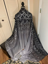 Load image into Gallery viewer, “Assuit Treat” 6mm 3 yard hand-painted silk bellydance veil
