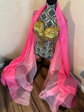 Load image into Gallery viewer, “Roller Rink Pink” 5mm 3.5 yard silk bellydance veil
