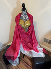 Load image into Gallery viewer, Oops! "Frosted Cranberry” 5mm 3 yard silk bellydance veil
