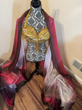 Load image into Gallery viewer, "The Veil of Abandon” 5mm 3.25 yard silk bellydance veil
